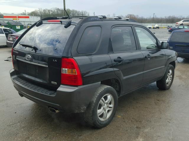 KNDJF723177323302 - 2007 KIA SPORTAGE E BLACK photo 4