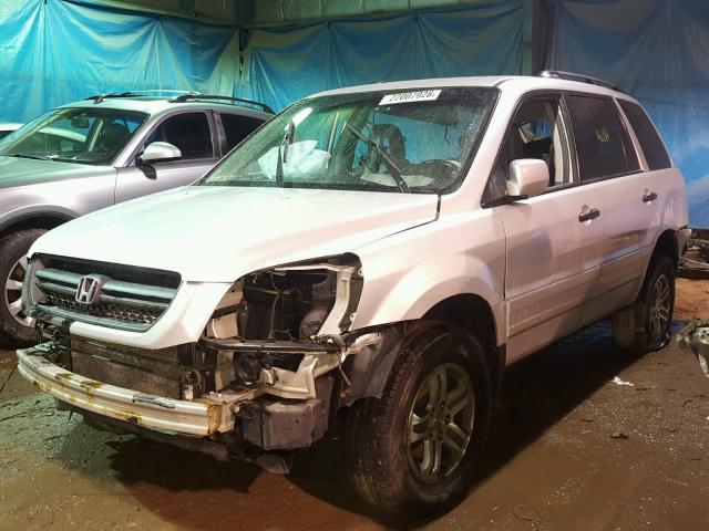 2HKYF18684H581188 - 2004 HONDA PILOT EXL SILVER photo 2