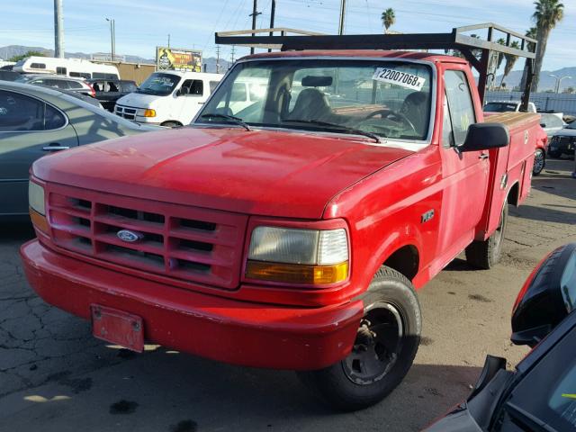 2FTEF15N9TCA36295 - 1996 FORD F150 RED photo 2