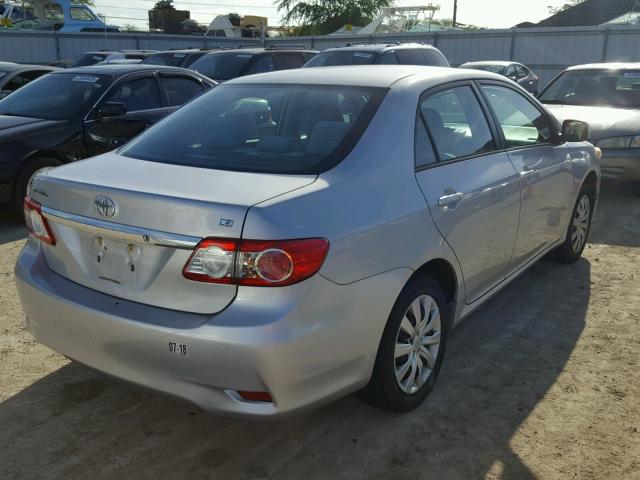 2T1BU4EE1CC756746 - 2012 TOYOTA COROLLA BA GRAY photo 4