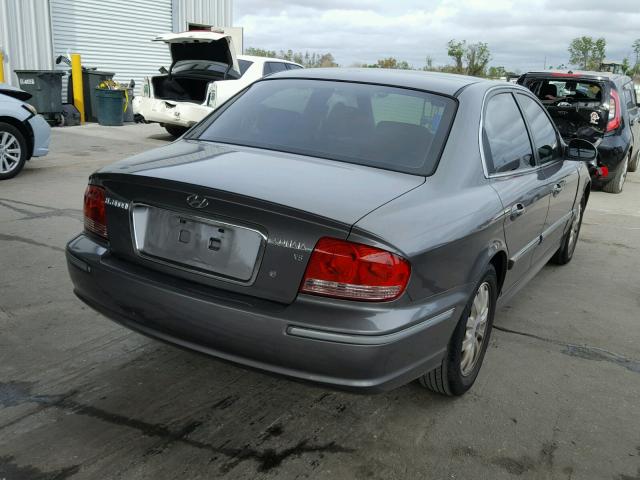 KMHWF35H84A946111 - 2004 HYUNDAI SONATA GLS GRAY photo 4