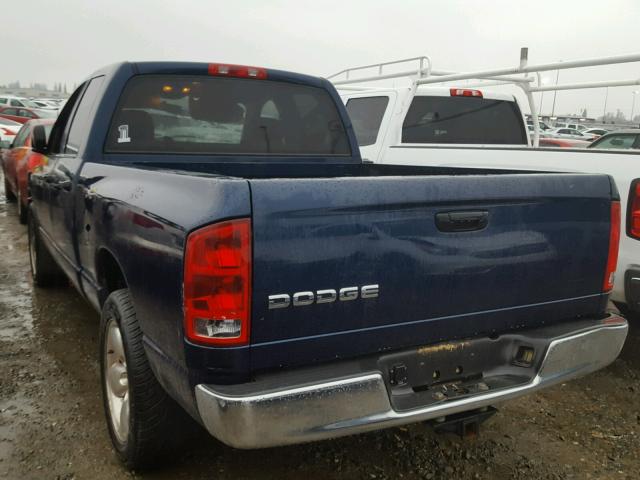 1D7HA18N23S209132 - 2003 DODGE RAM 1500 S BLUE photo 3