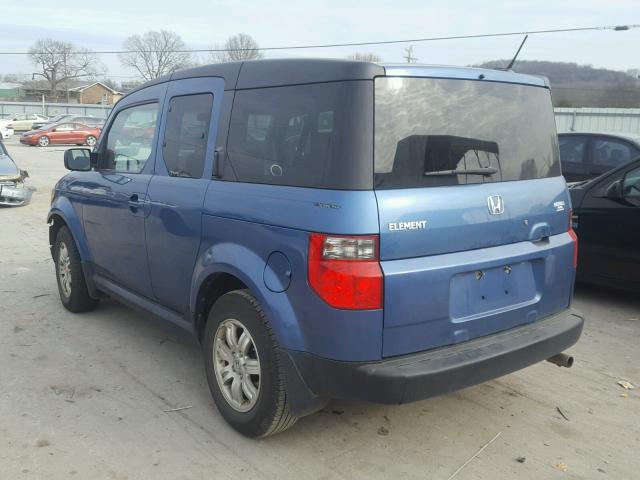 5J6YH18757L009623 - 2007 HONDA ELEMENT EX BLUE photo 3