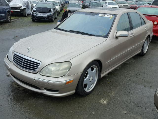 WDBNG75JX1A205119 - 2001 MERCEDES-BENZ S 500 BEIGE photo 2