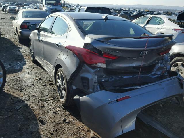 KMHDH4AEXEU053263 - 2014 HYUNDAI ELANTRA SE GRAY photo 3