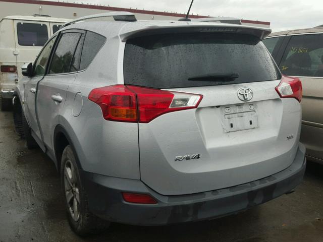 JTMWFREV9FD080434 - 2015 TOYOTA RAV4 XLE SILVER photo 3