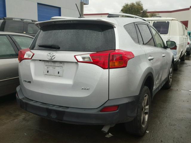 JTMWFREV9FD080434 - 2015 TOYOTA RAV4 XLE SILVER photo 4