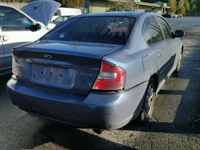 4S3BL616657215676 - 2005 SUBARU LEGACY 2.5 BLUE photo 4