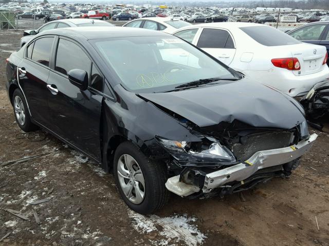 19XFB2F55EE248875 - 2014 HONDA CIVIC LX BLACK photo 1