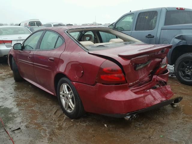 2G2WR524251192907 - 2005 PONTIAC GRAND PRIX MAROON photo 3