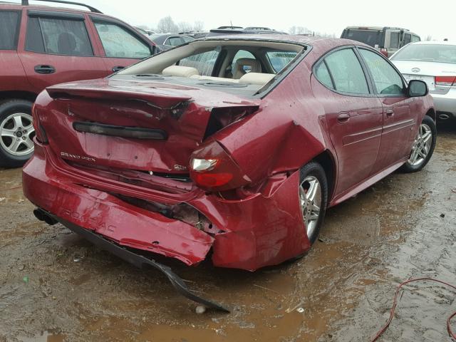 2G2WR524251192907 - 2005 PONTIAC GRAND PRIX MAROON photo 4
