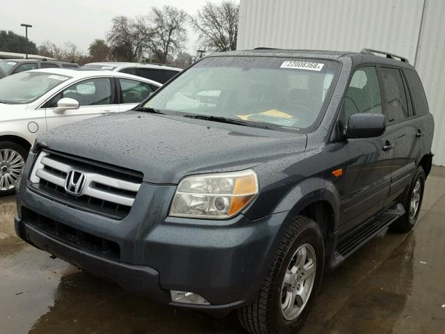 2HKYF18686H518336 - 2006 HONDA PILOT EX GRAY photo 2