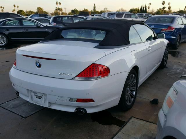 WBAEK13567CN83273 - 2007 BMW 650 I WHITE photo 4