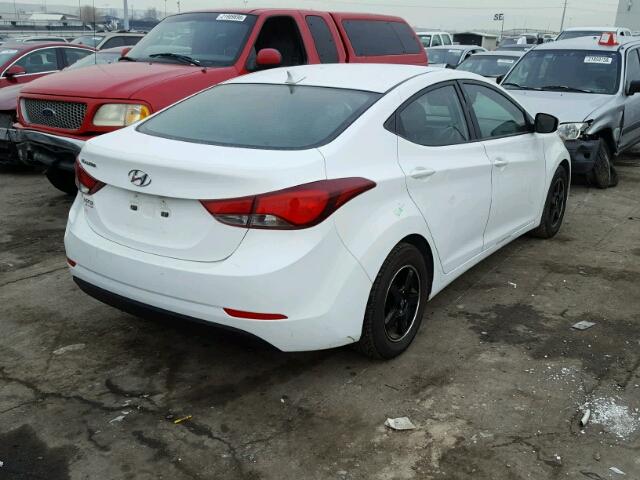 5NPDH4AE3EH515757 - 2014 HYUNDAI ELANTRA SE WHITE photo 4