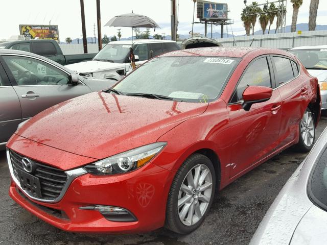 3MZBN1L72HM123961 - 2017 MAZDA 3 TOURING RED photo 2