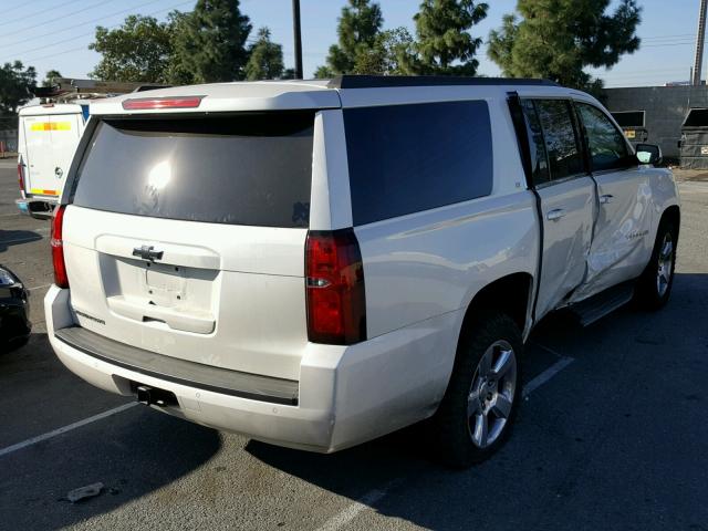 1GNSKJKC1FR716370 - 2015 CHEVROLET SUBURBAN K WHITE photo 4