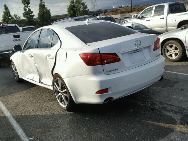 JTHBK262X85078449 - 2008 LEXUS IS 250 WHITE photo 3