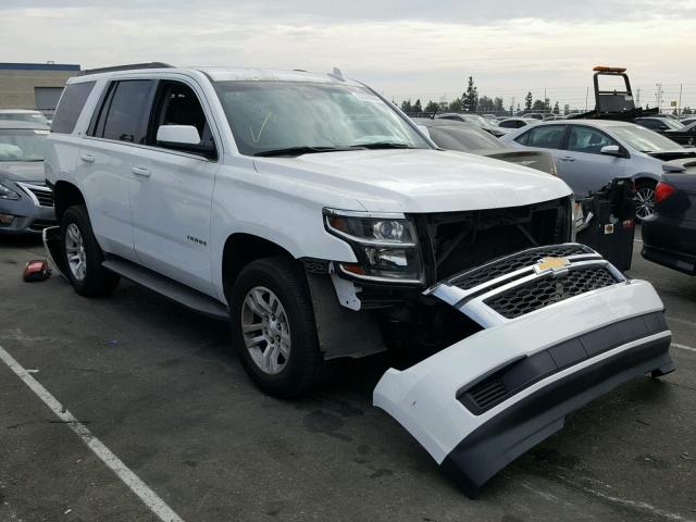 1GNSCBKC6FR523893 - 2015 CHEVROLET TAHOE C150 WHITE photo 1