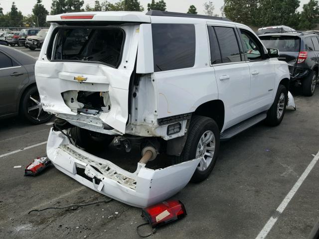 1GNSCBKC6FR523893 - 2015 CHEVROLET TAHOE C150 WHITE photo 4