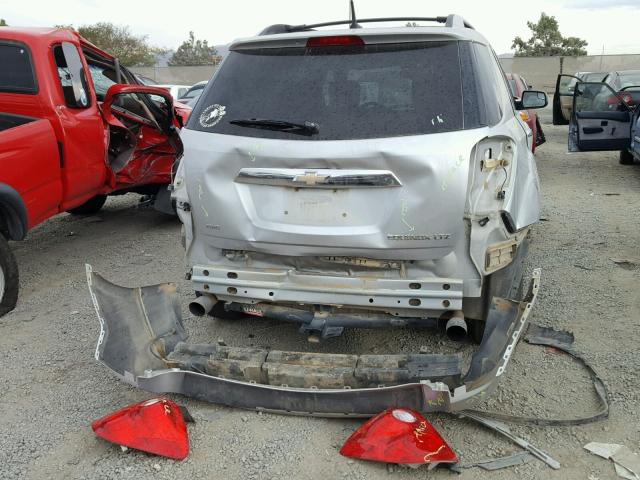 2GNFLGE53C6197926 - 2012 CHEVROLET EQUINOX LT SILVER photo 9