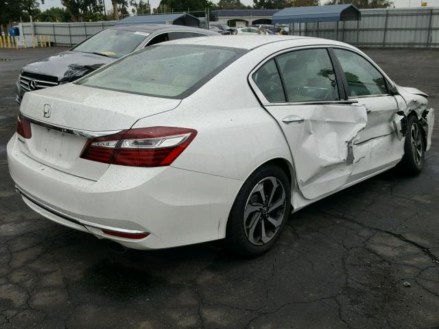 1HGCR2F93HA030069 - 2017 HONDA ACCORD EXL WHITE photo 4