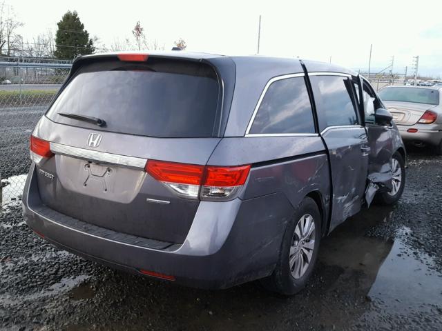 5FNRL5H31GB078132 - 2016 HONDA ODYSSEY SE GRAY photo 4