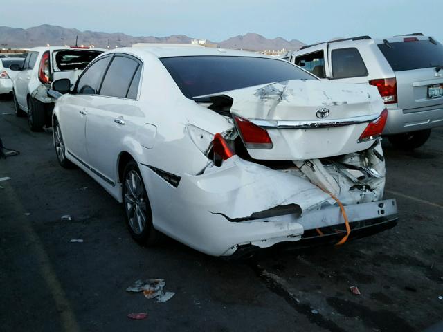 4T1BK3DB6BU379979 - 2011 TOYOTA AVALON BAS WHITE photo 3