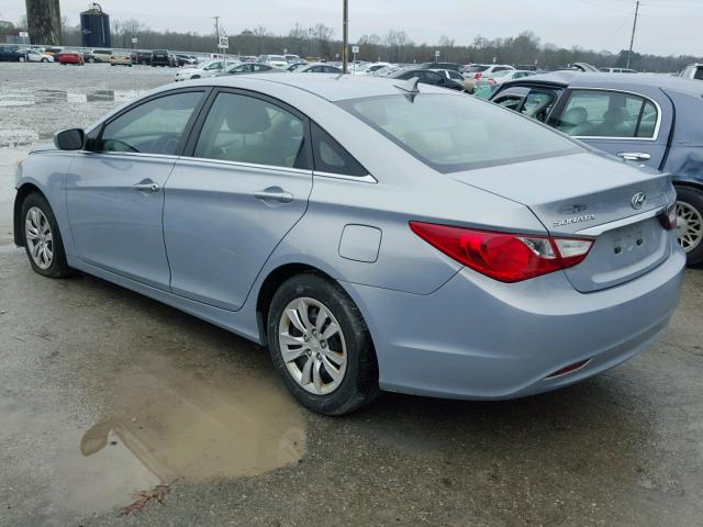 5NPEB4ACXBH142118 - 2011 HYUNDAI SONATA GLS BLUE photo 3