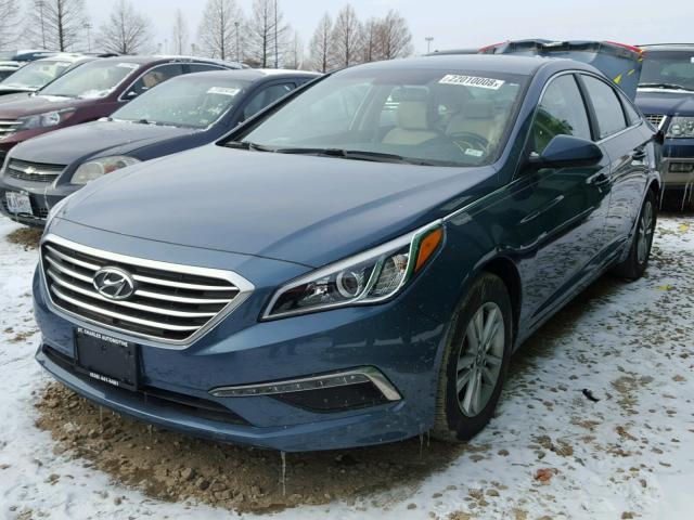 5NPE24AF0FH166900 - 2015 HYUNDAI SONATA SE TURQUOISE photo 2