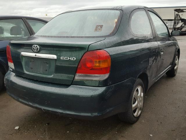 JTDAT123930259597 - 2003 TOYOTA ECHO GREEN photo 4