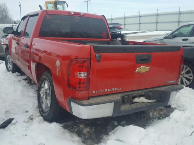 3GCXKUEJXAG209776 - 2010 CHEVROLET SILVERADO RED photo 3