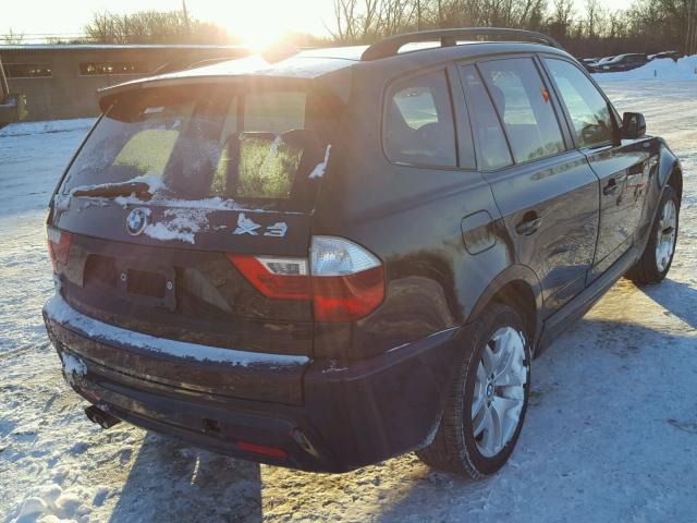 WBXPC93427WF00196 - 2007 BMW X3 3.0SI BLACK photo 4