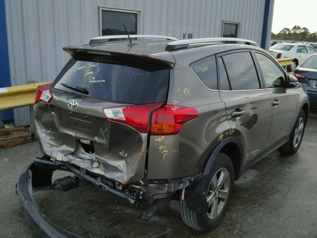 JTMWFREVXFD079308 - 2015 TOYOTA RAV4 XLE BROWN photo 4