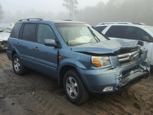 5FNYF28616B043701 - 2006 HONDA PILOT EX BLUE photo 1