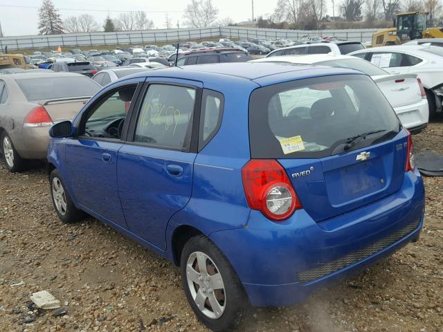 KL1TD6DE4AB125977 - 2010 CHEVROLET AVEO LS BLUE photo 3