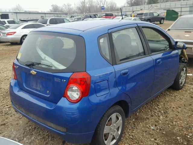 KL1TD6DE4AB125977 - 2010 CHEVROLET AVEO LS BLUE photo 4