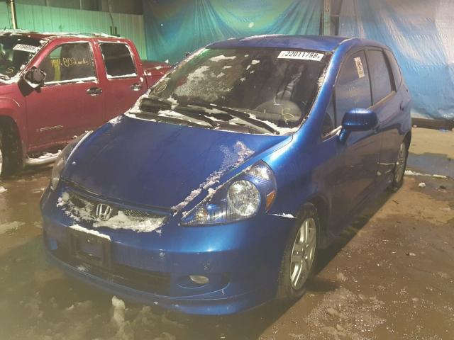 JHMGD38638S062620 - 2008 HONDA FIT SPORT BLUE photo 2