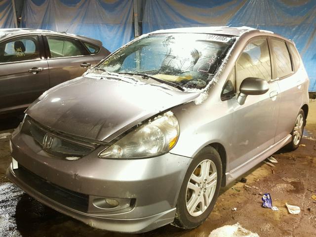 JHMGD38657S028208 - 2007 HONDA FIT S GRAY photo 2