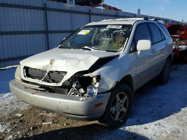 JTJHF10U930300342 - 2003 LEXUS RX 300 WHITE photo 2