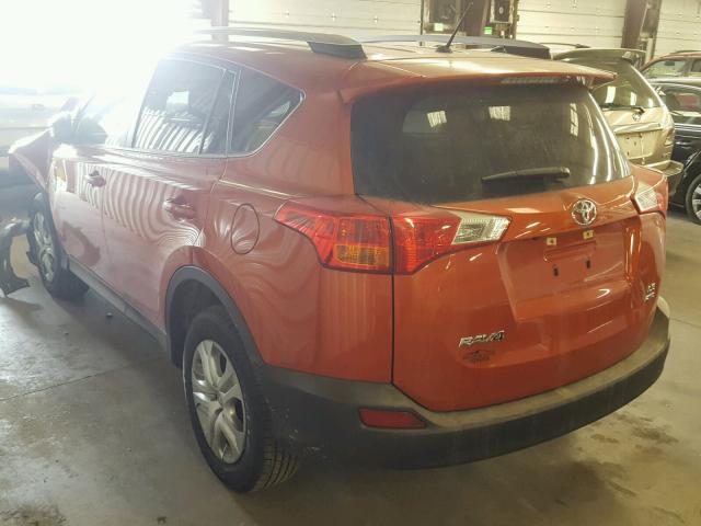 JTMBFREV4FJ030556 - 2015 TOYOTA RAV4 LE ORANGE photo 3