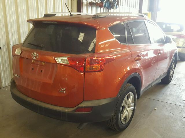 JTMBFREV4FJ030556 - 2015 TOYOTA RAV4 LE ORANGE photo 4