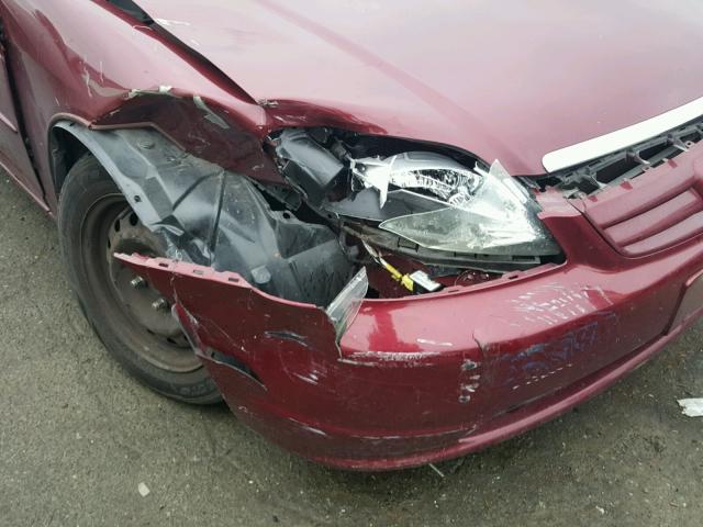 2HGES26703H511905 - 2003 HONDA CIVIC EX MAROON photo 9