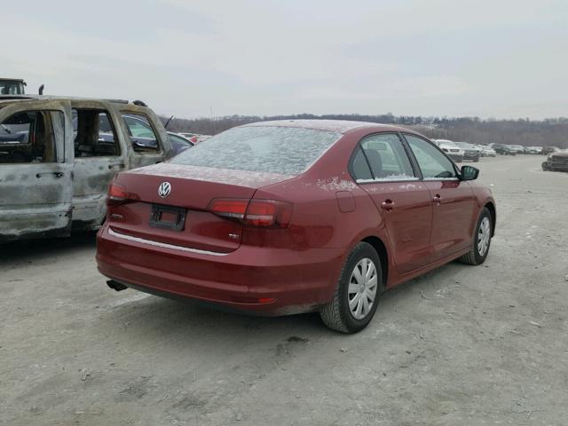 3VW267AJ9GM230342 - 2016 VOLKSWAGEN JETTA S BURGUNDY photo 4