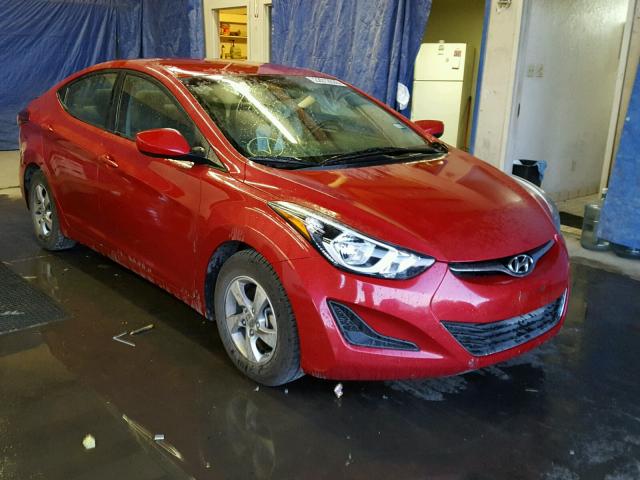 KMHDH4AEXEU203887 - 2014 HYUNDAI ELANTRA SE RED photo 1