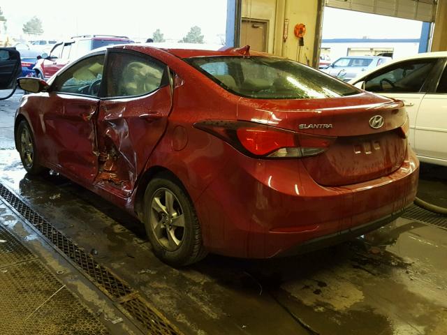 KMHDH4AEXEU203887 - 2014 HYUNDAI ELANTRA SE RED photo 3