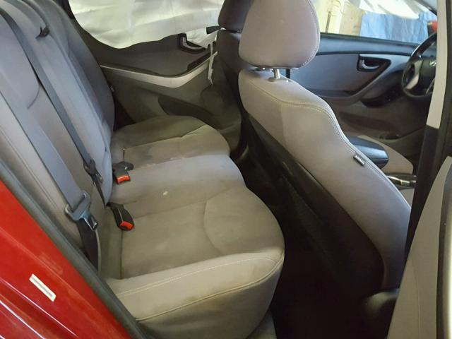 KMHDH4AEXEU203887 - 2014 HYUNDAI ELANTRA SE RED photo 6