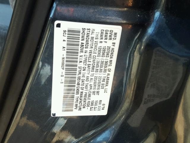 5FNRL18514B124595 - 2004 HONDA ODYSSEY LX CHARCOAL photo 10