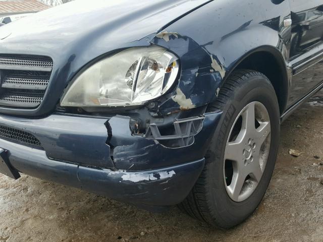 4JGAB54E9YA173051 - 2000 MERCEDES-BENZ ML 320 BLUE photo 9