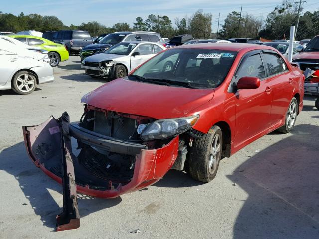 5YFBU4EE2CP022147 - 2012 TOYOTA COROLLA BA RED photo 2