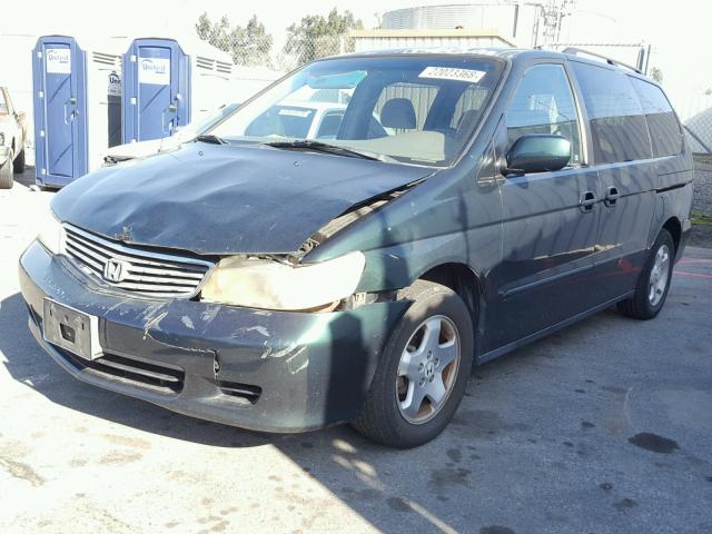 2HKRL18601H554009 - 2001 HONDA ODYSSEY EX GREEN photo 2